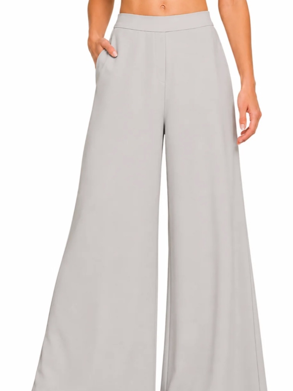 #1204 Zenana Relaxed Fit Elastic Waisted Wide Leg Pants